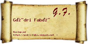 Gödri Fabó névjegykártya